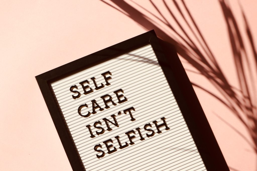 A frame for mental health quotes with one that says Self Care Isn’t Selfish